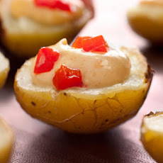 Mini Baked Potatoes with Aioli and Pimientos Recipe