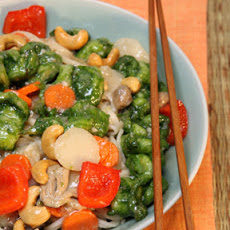 Green Prawns with Chinese Noodles