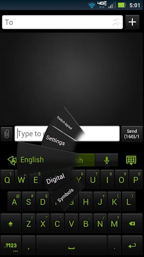 GO Keyboard Shadow Green