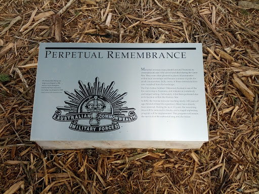 Port Arthur Soldier's Memorial: Remembrance Plaque