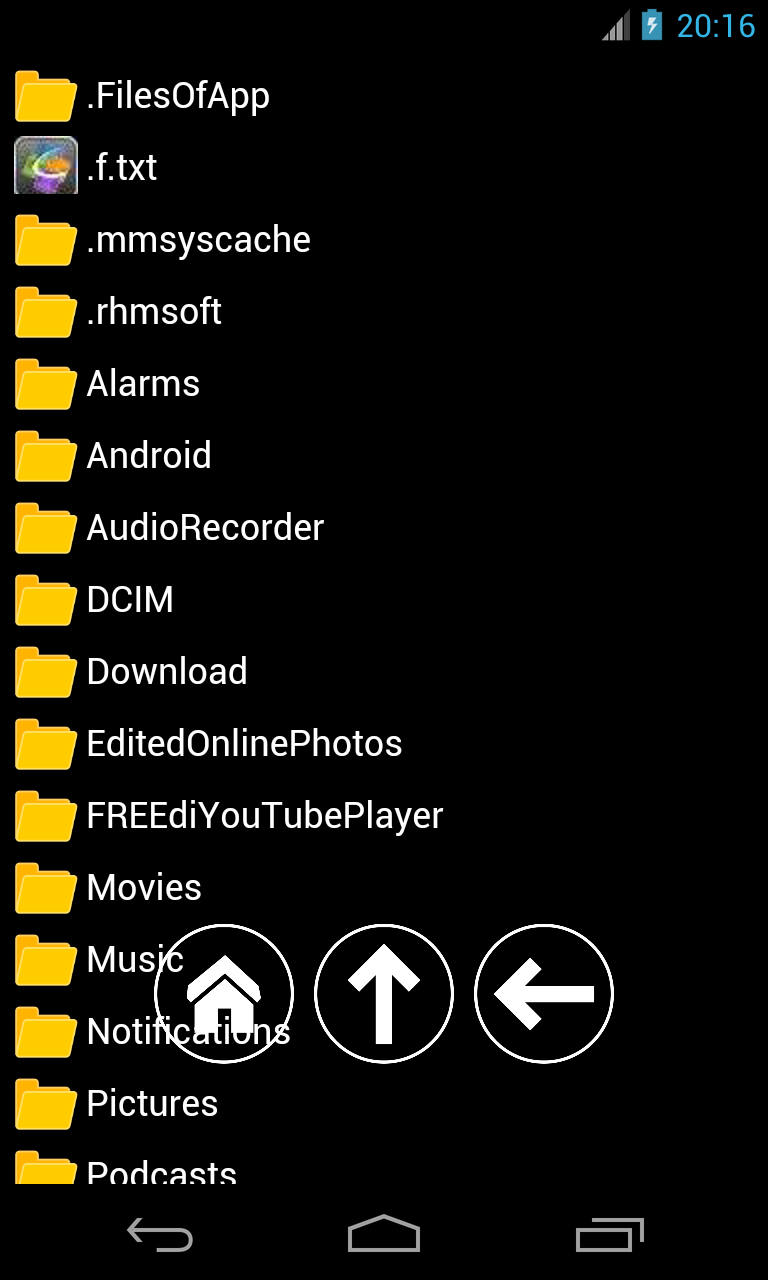 Android application file manager free screenshort