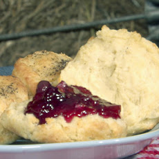 Black Pepper Biscuits with Orange-Blueberry Marmalade