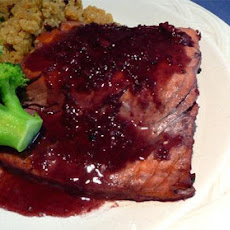Salmon With Spiced Red Wine Sauce