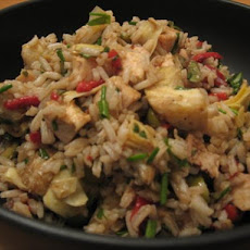 Mediterranean Chicken and Rice Salad