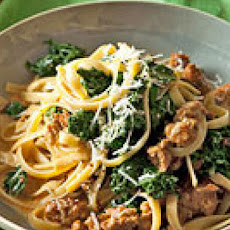 Fettuccine with Sausage & Kale