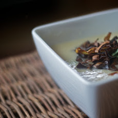 Allium Bisque with Frizzled Leeks & Rosemary