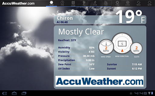 AccuWeather for Sony Tablet S