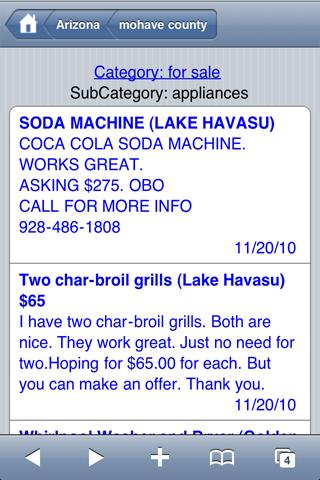 craigslist-browser for android screenshot