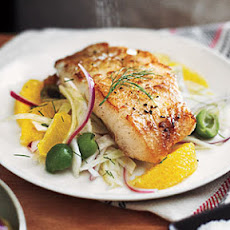 White Sea Bass with Orange-Fennel Relish
