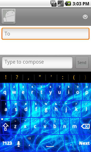 Blue Design Keyboard skin