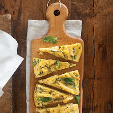 Penne Frittata with Basil and Ricotta
