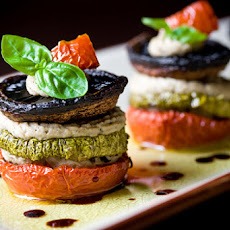 Miniature Napoleons with Eggplant Creme