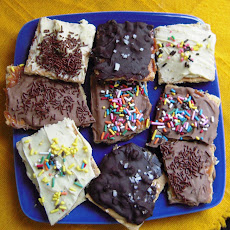 Chocolate Peanut Butter and Caramel Covered Graham Crackers