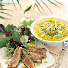 Caesar Salad with Pepper-Grilled Tuna