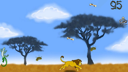 Lion the king of wild savanna