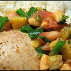 Island Mojito Chicken and Rice With Salsa Tropicale