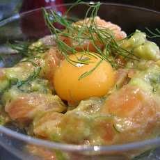 Salmon Tartare in a Martini Glass