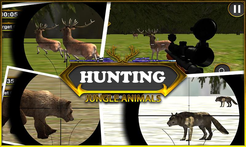 Android application Real Jungle Animals Hunting screenshort