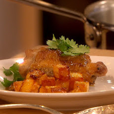 Braised Chicken Thighs With Coriander, White Wine, and Garlic