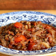 Eggplant Lentil Stew with Pomegranate Molasses
