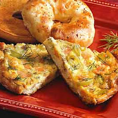 Smoked Salmon, Leek, and Dill Frittata