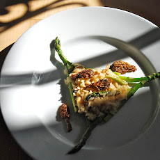 Baked Risotto with Morels and Asparagus
