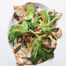 Chicken Paillards with Fresh Greens and Beans