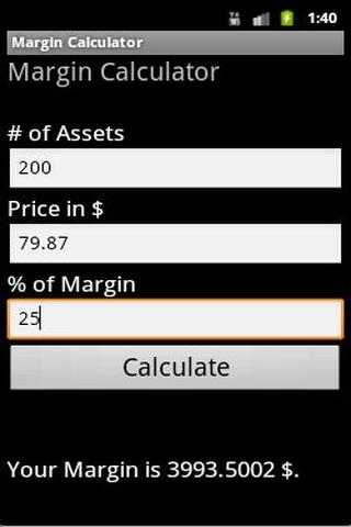 Margin Calculator