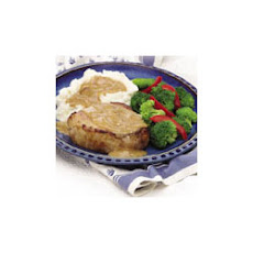 Pork Chops and Mustard Onion Gravy