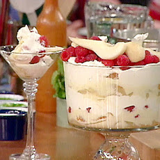 Poached Pear and Raspberry Trifle