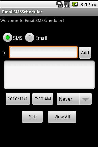 Email SMS Scheduler