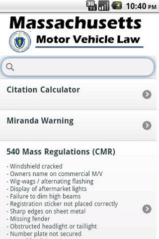Mass Motor Vehicle Law Guide