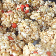 Peanut Butter Popcorn Balls With Reese's Candy