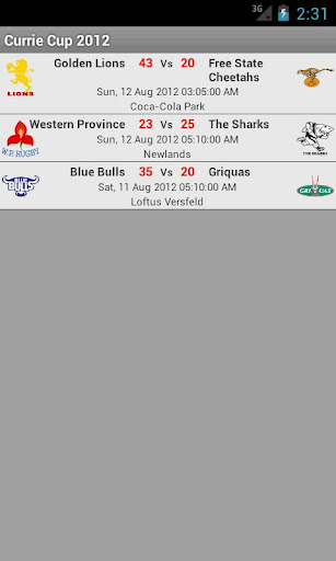 【免費運動App】Currie Cup 2012-APP點子