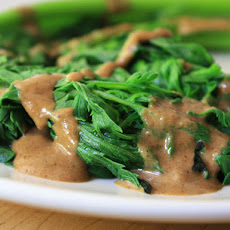 Chrysanthamum Greens with Sesame Seed Dressing