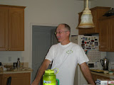 Dad A in the kitchen where he was all day.