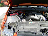 New cold air intake on the truck.  Told you Chase really can't leave things alone.