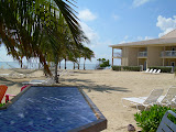 The resort's private beach.