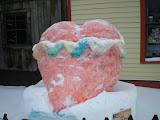 They had a bunch of snow sculptures on display; this one is a heart with hands.