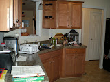 Kitchen; yep, that's about how cluttered it is always.