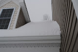Snow up on the roof.