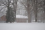 The church across the street looking quite picturesque.