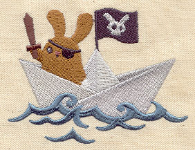 Paper Boat Pirate Bunny