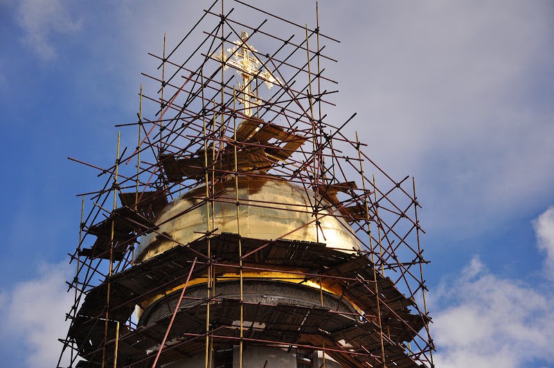 Ремонт купола. Саввино-Сторожевский монастырь в Звенигороде