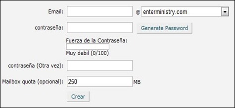crear correo