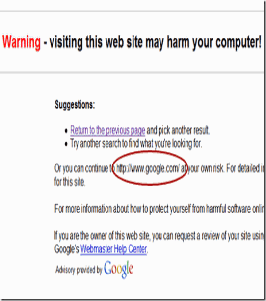 google-bug-warning