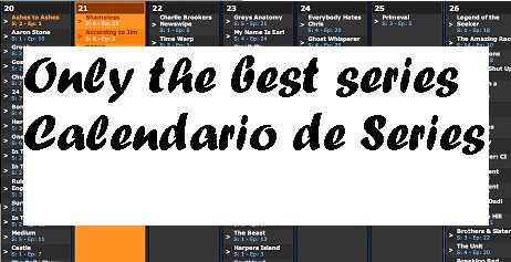 Calendario de series