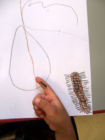 Drawing of caterpillar.