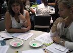 Teachers engage in science inquiry at a conference session.