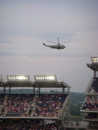 Helicopter flyover